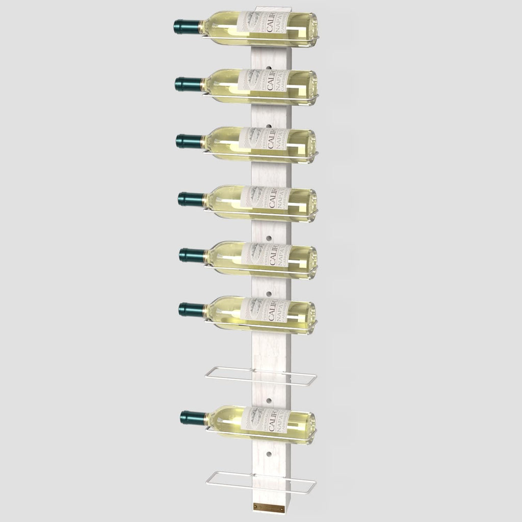 White Wood Wall Wine Storage Rack