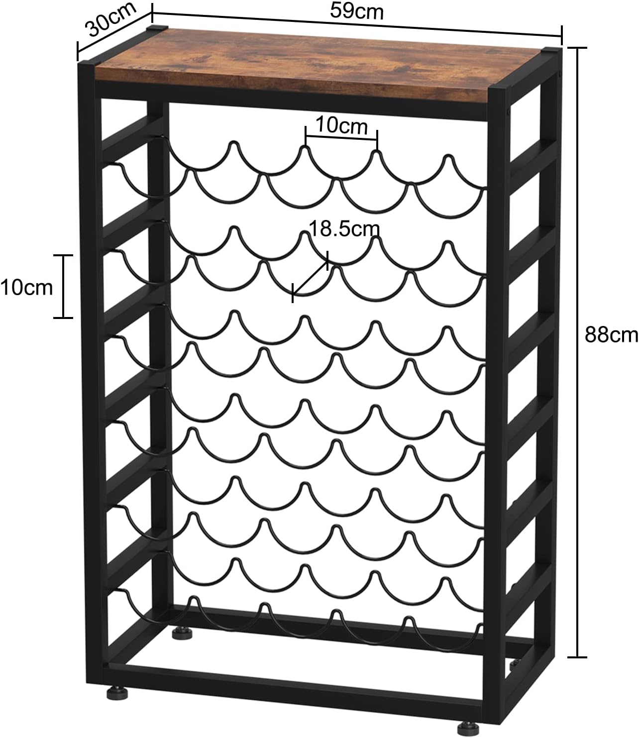 6-Tier Freestanding Wine Storage Rack