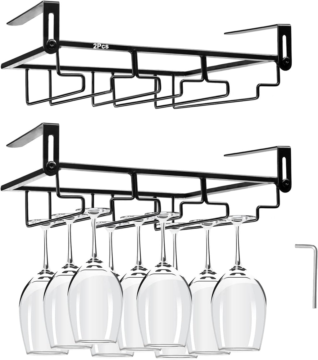 Punch-Free Under Cabinet Glass Rack