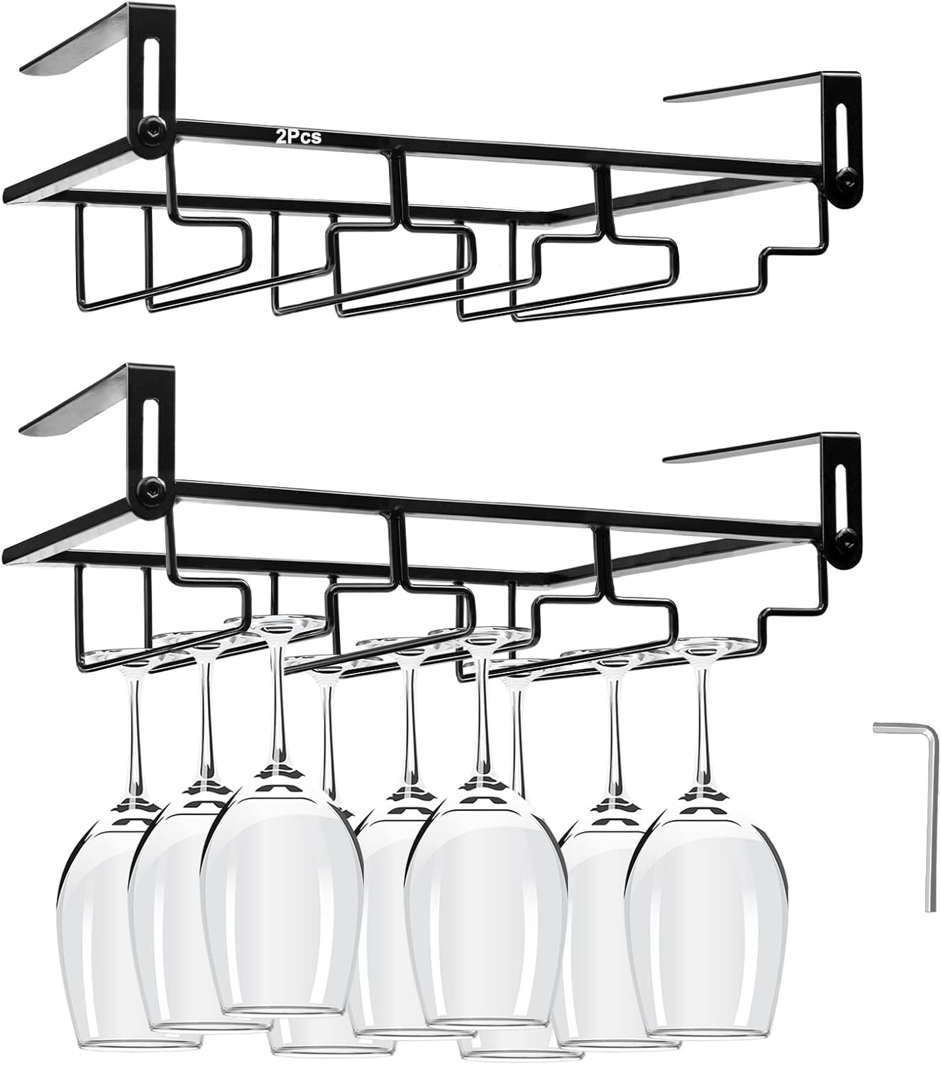 Punch-Free Under Cabinet Glass Rack