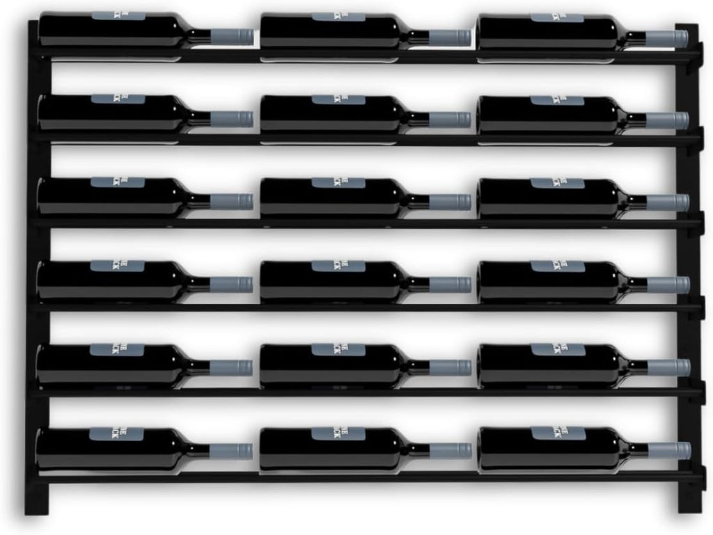Black Metal Wall Wine Storage Rack