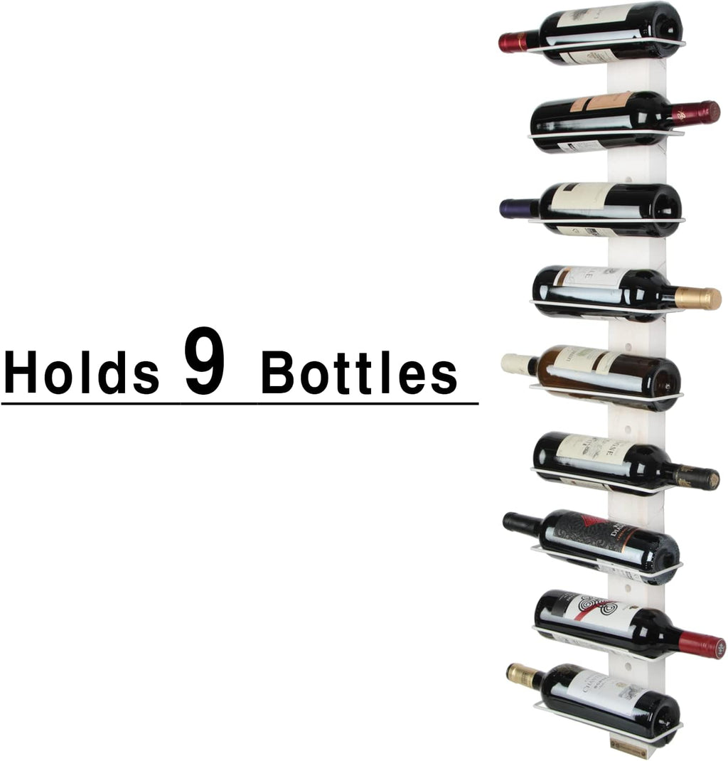 White Wood Wall Wine Storage Rack