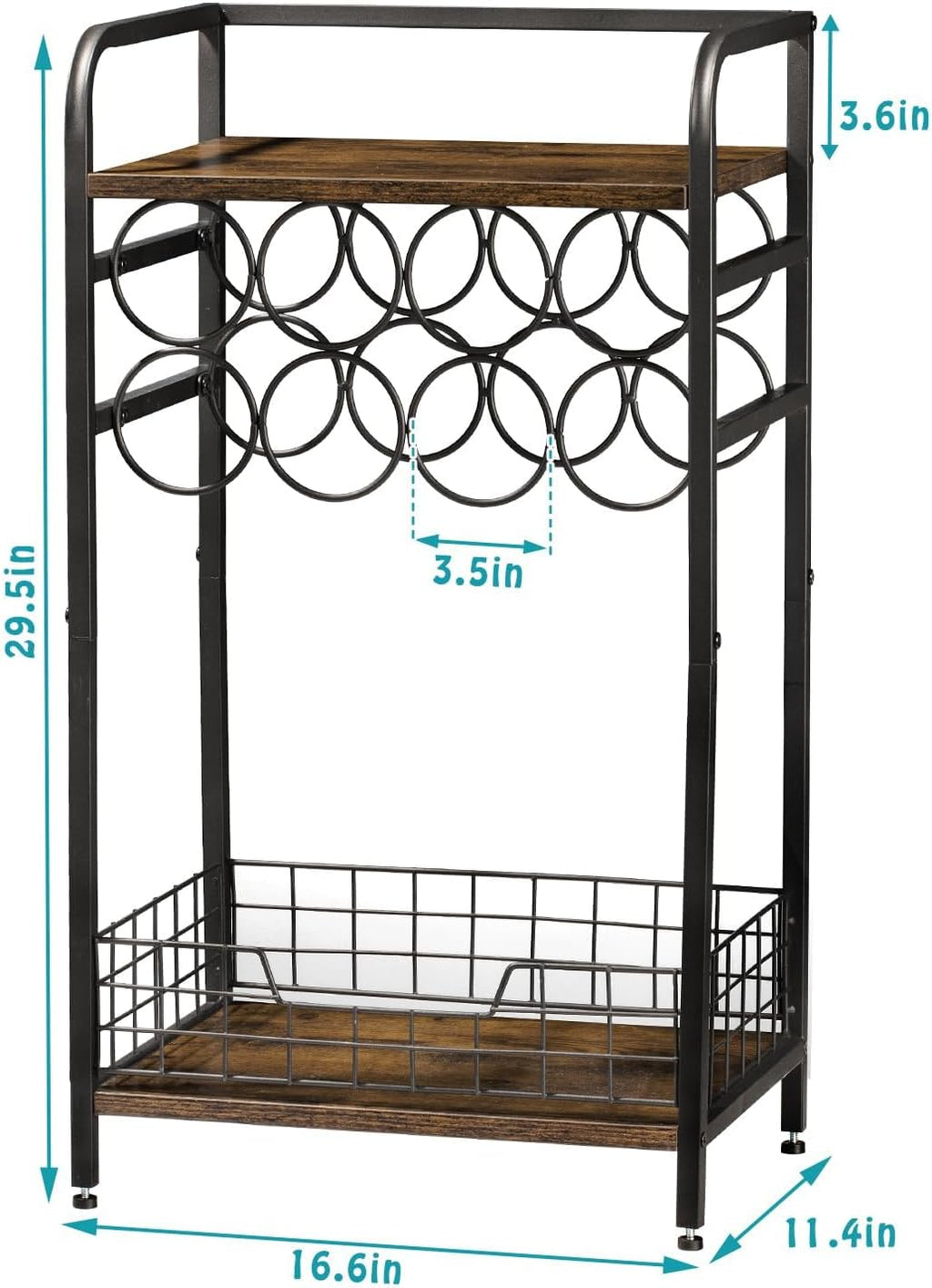 3-Tier Corner Liquor Wine Storage Cabinet