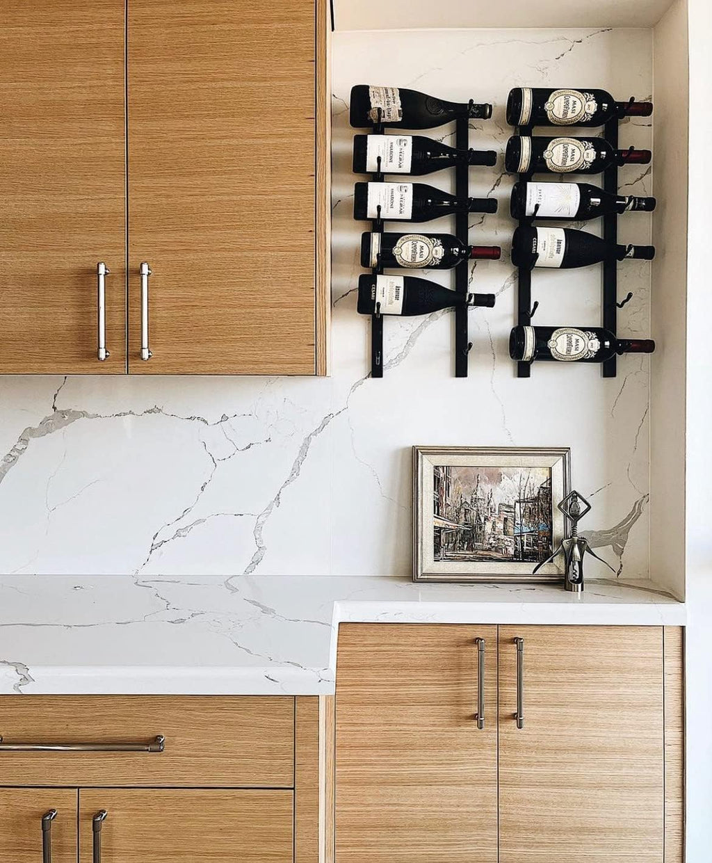 Metal Wall Wine Storage Bottle Rack