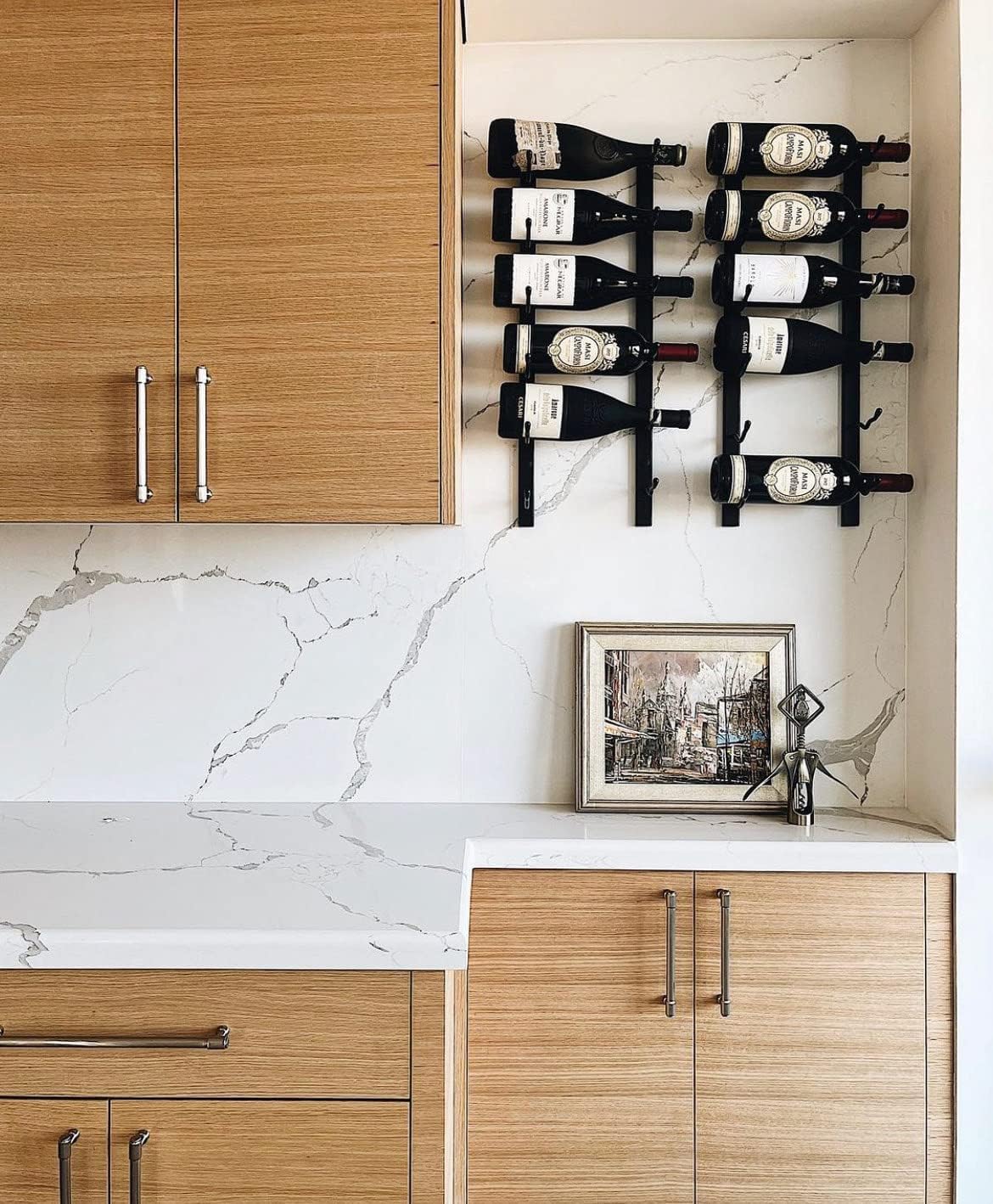 Metal Wall Wine Storage Bottle Rack
