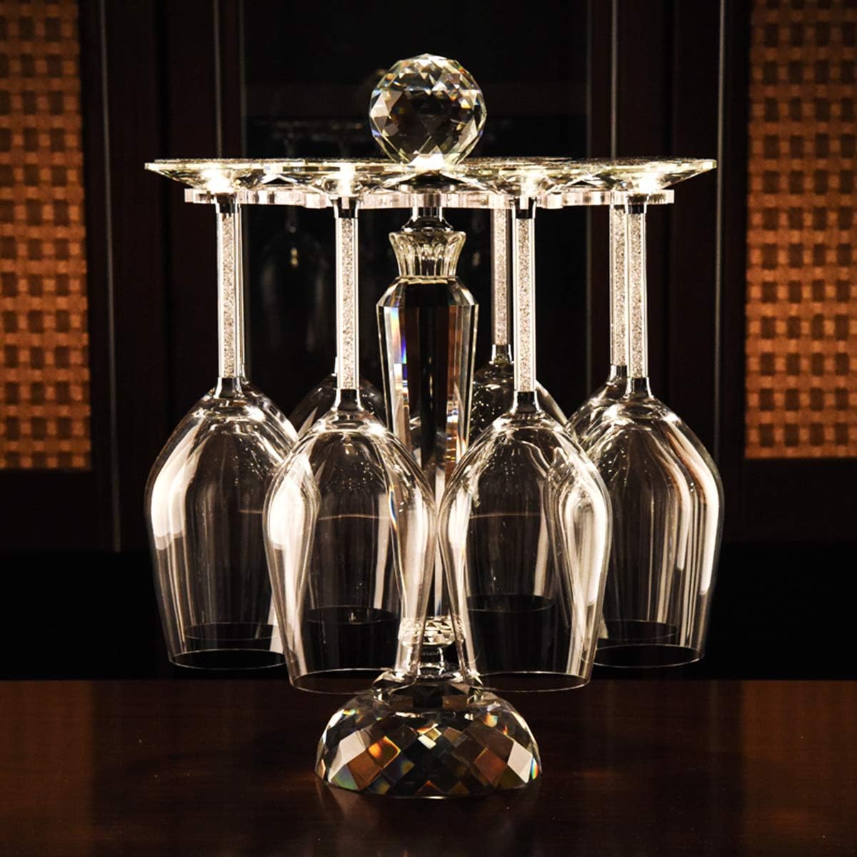Rotating Desktop Wine Glass Holder