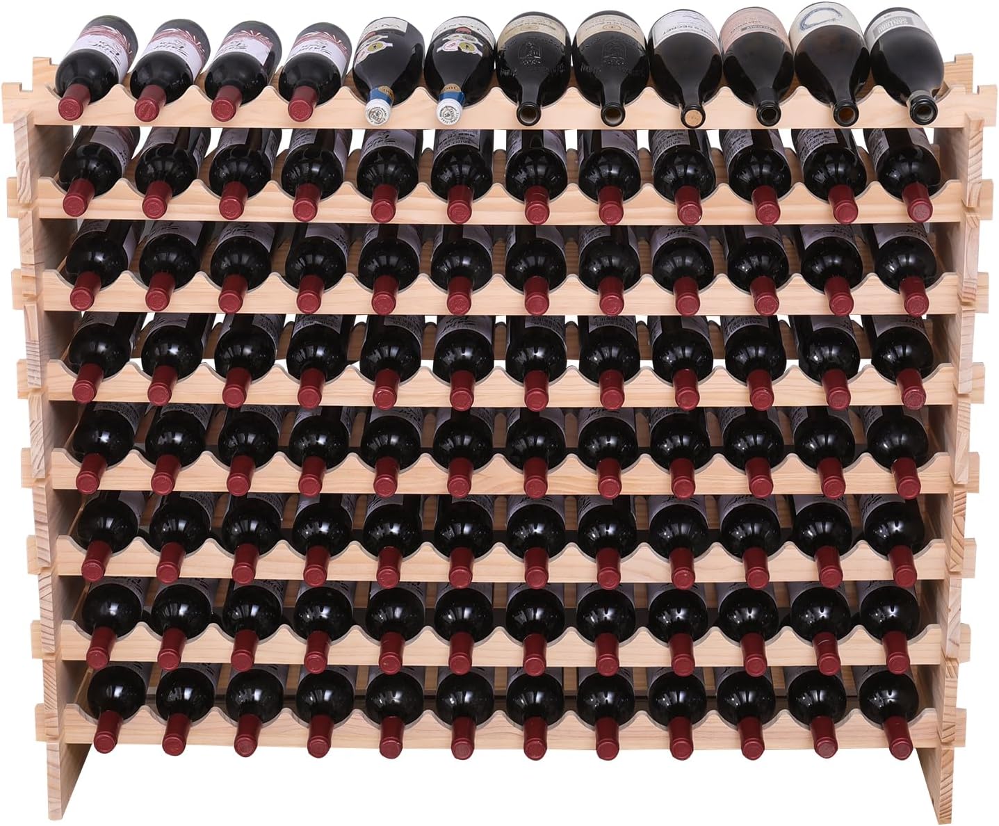 Stackable Modular Wooden Wine Storage Rack