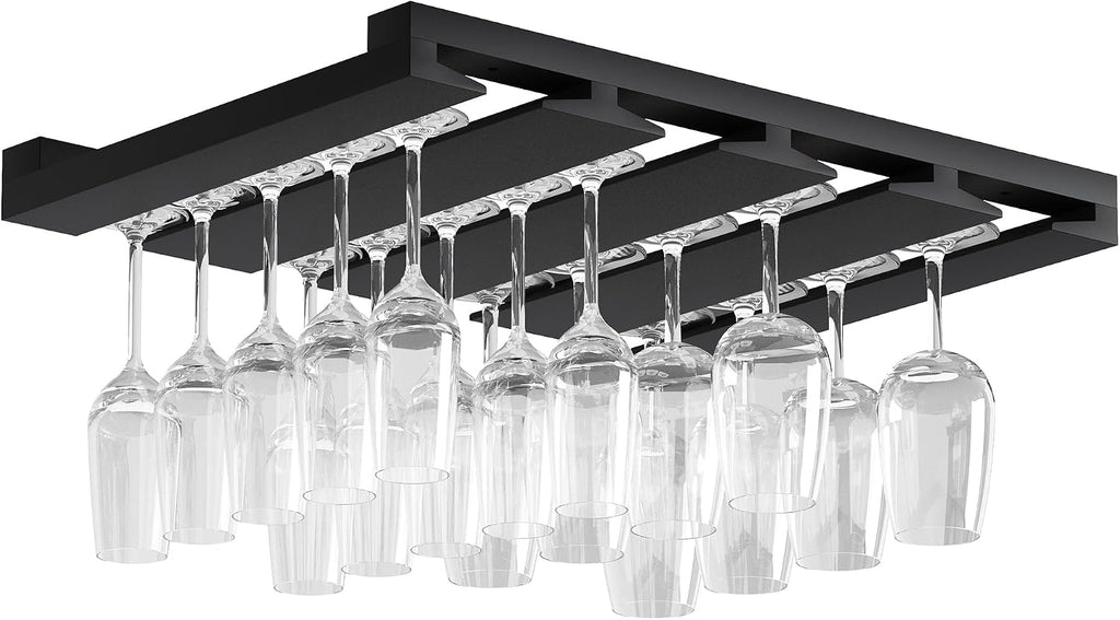 Under Cabinet Wood Stemware Glass Holder