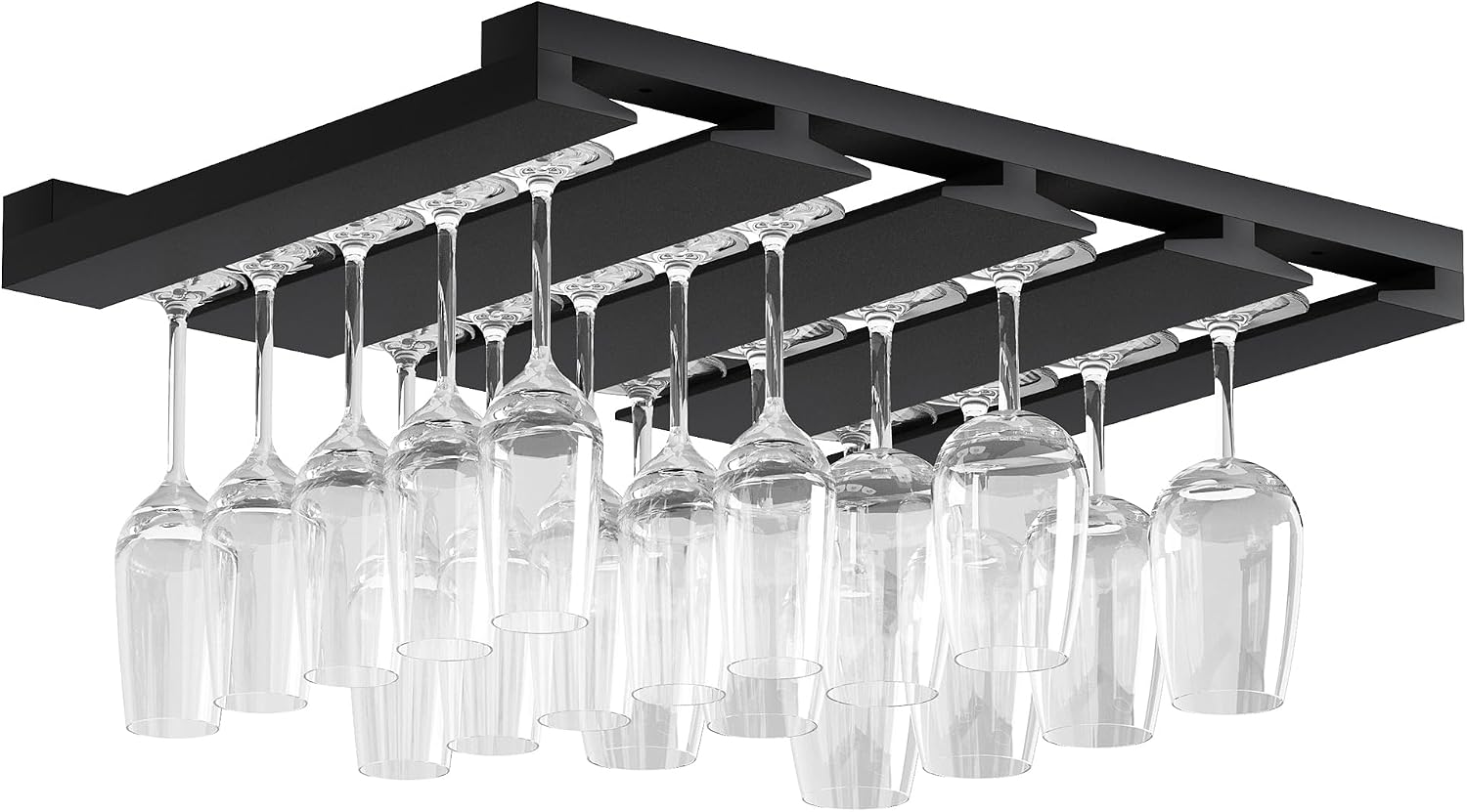 Under Cabinet Wood Stemware Glass Holder