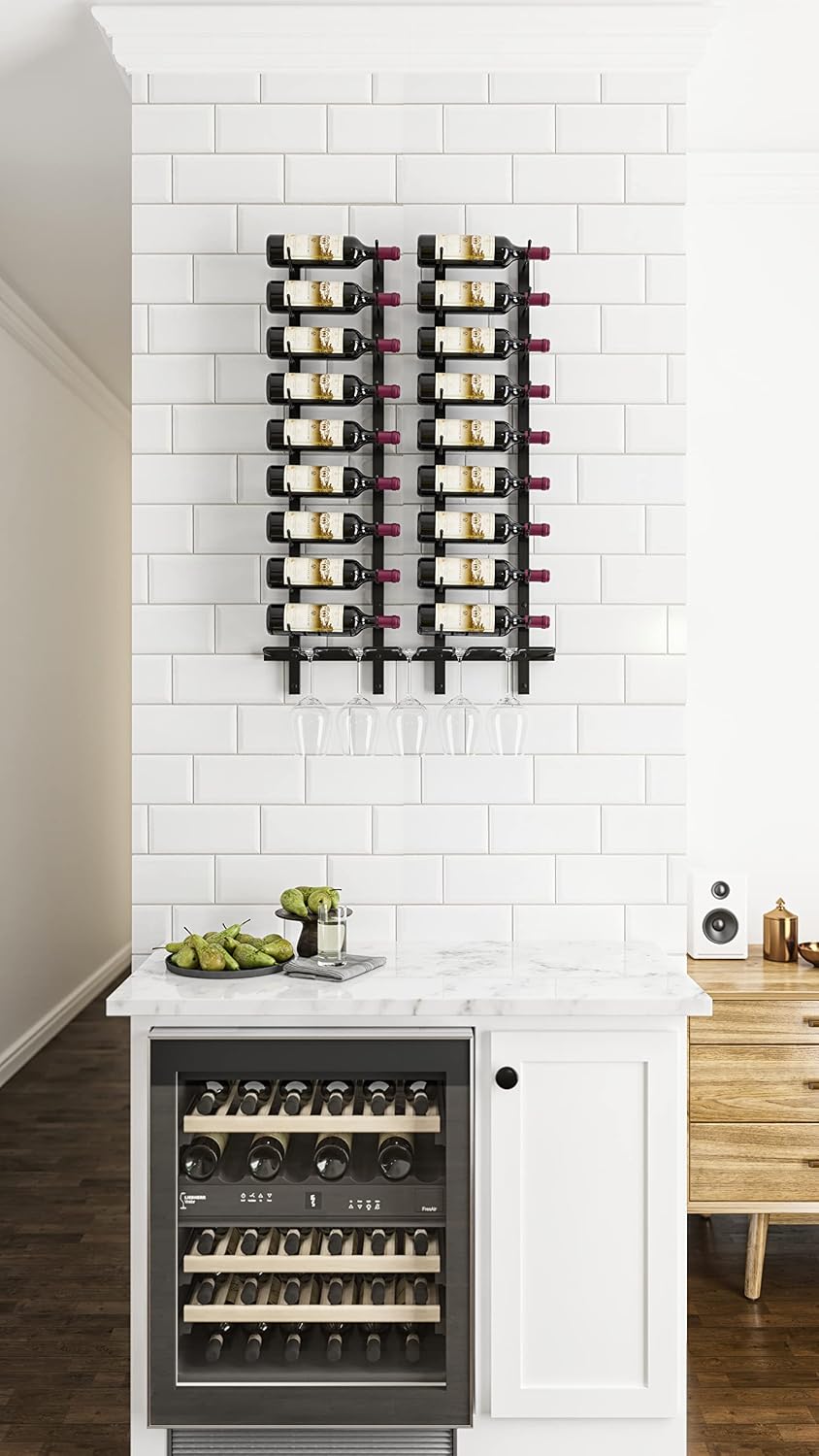 Metal Wall Wine Storage Bottle Rack