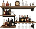 Industrial Wine Rack Glass Holder Shelf
