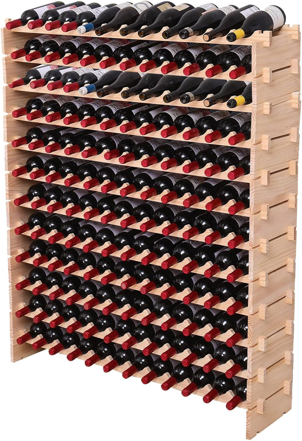 Stackable Modular Wooden Wine Storage Cabinet