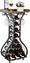 Freestanding Wine Rack With Glass Holder
