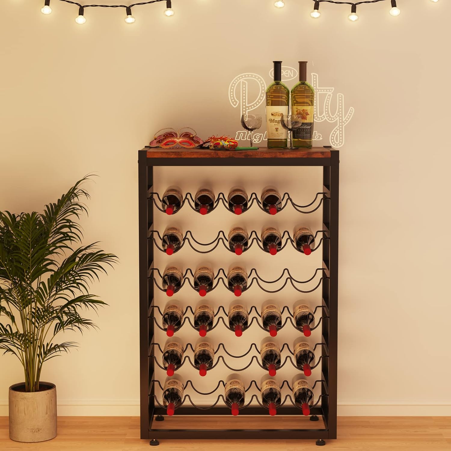 6-Tier Freestanding Wine Storage Rack