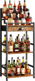Freestanding Stepped Wine Display Cabinet