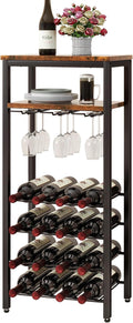 Freestanding Wine Rack With Glass Holder