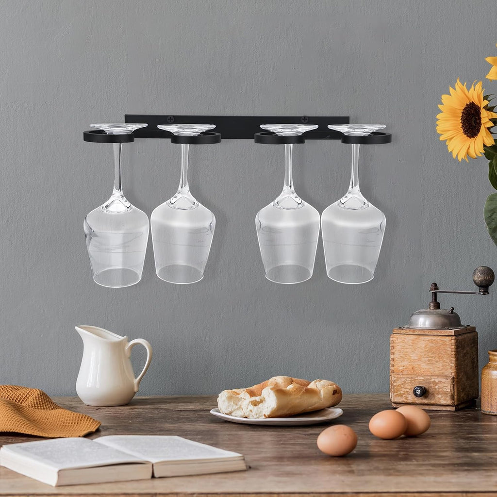 Wall Mount Metal Wine Glass Hanging Rack