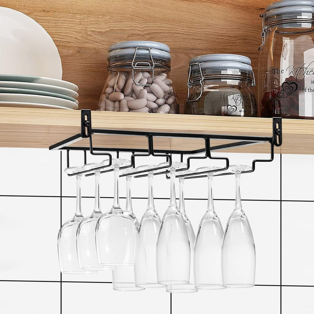 Punch-Free Under Cabinet Glass Rack