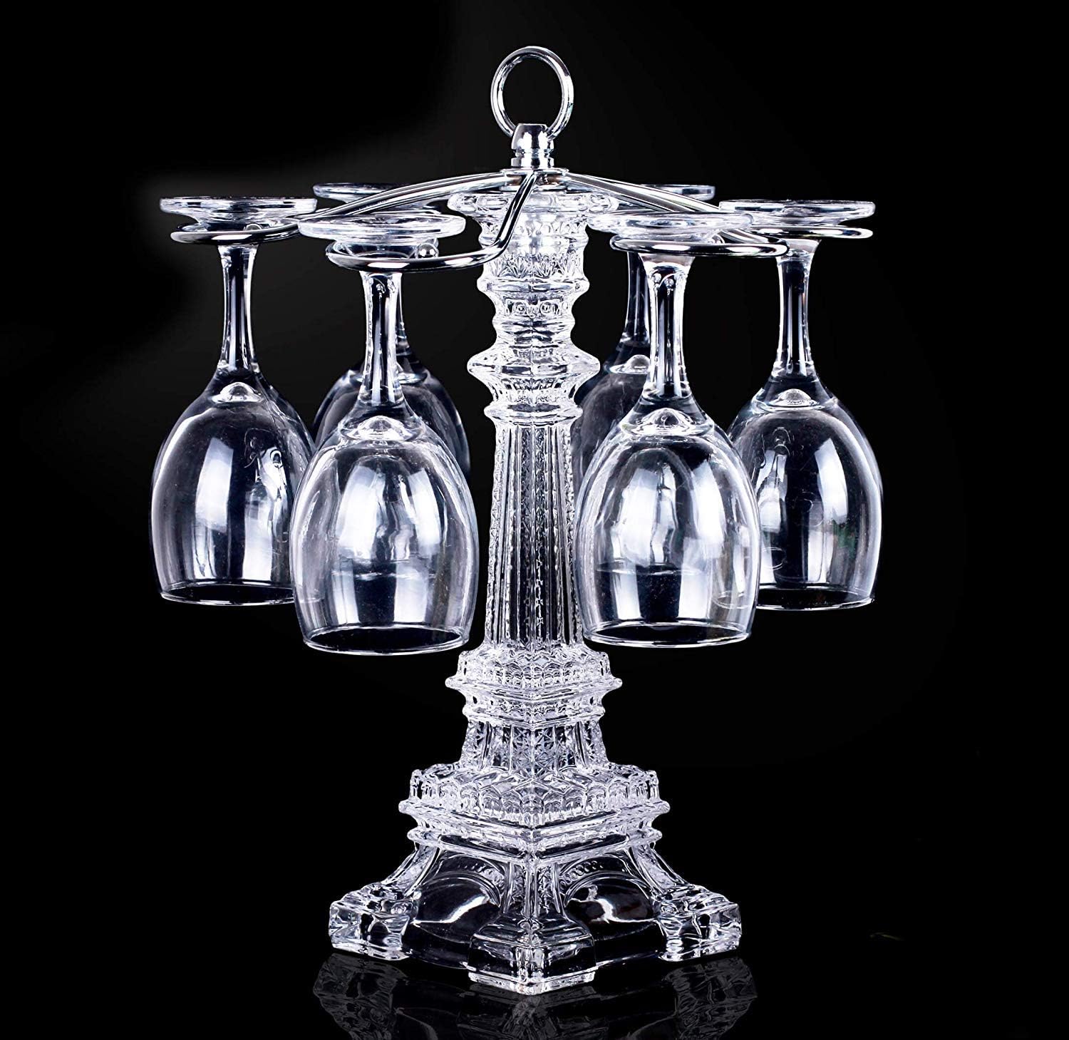 Rotating Wine Glass Holder Eiffel Tower