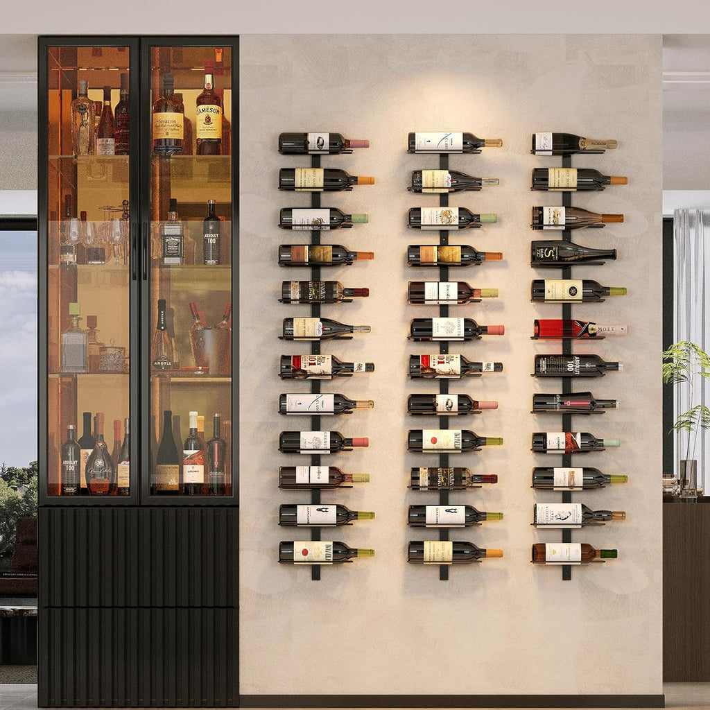 Modular Metal Wall Wine Storage Rack