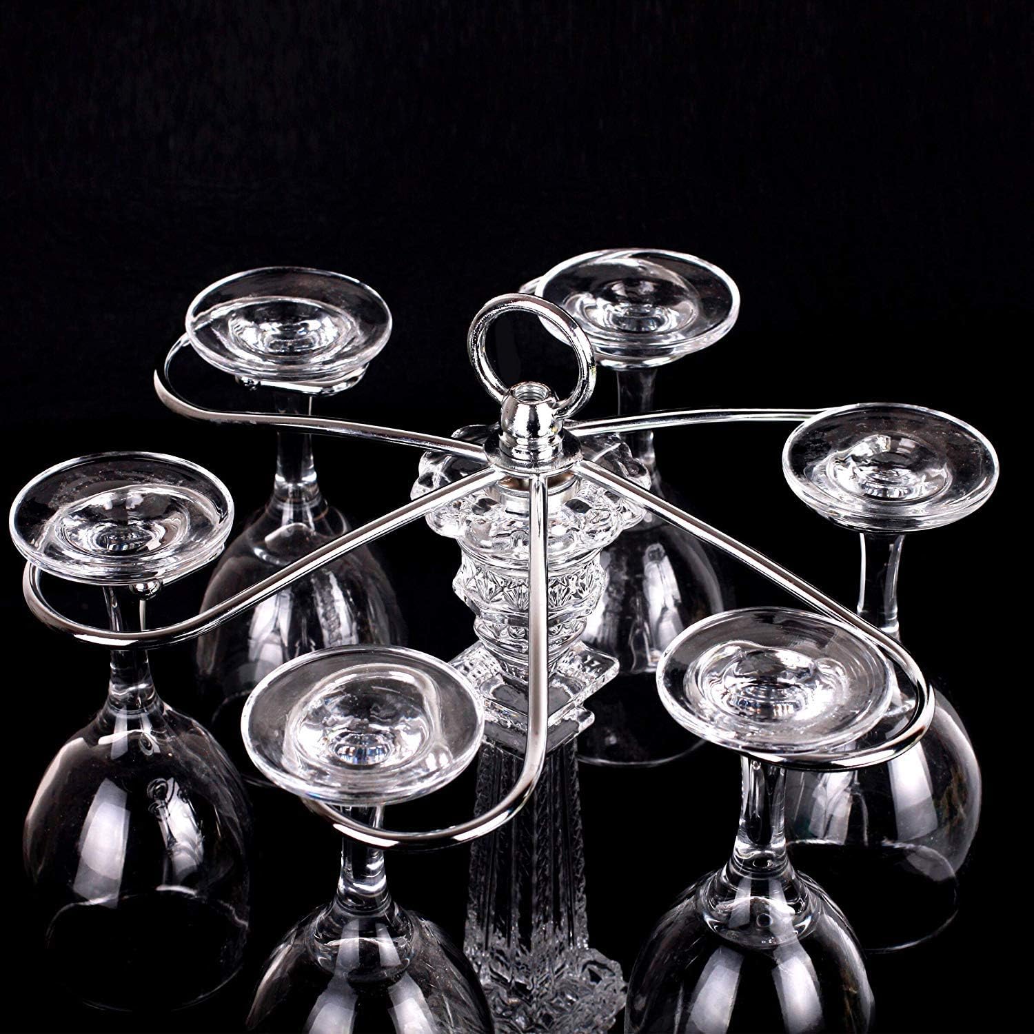 Rotating Wine Glass Holder Eiffel Tower