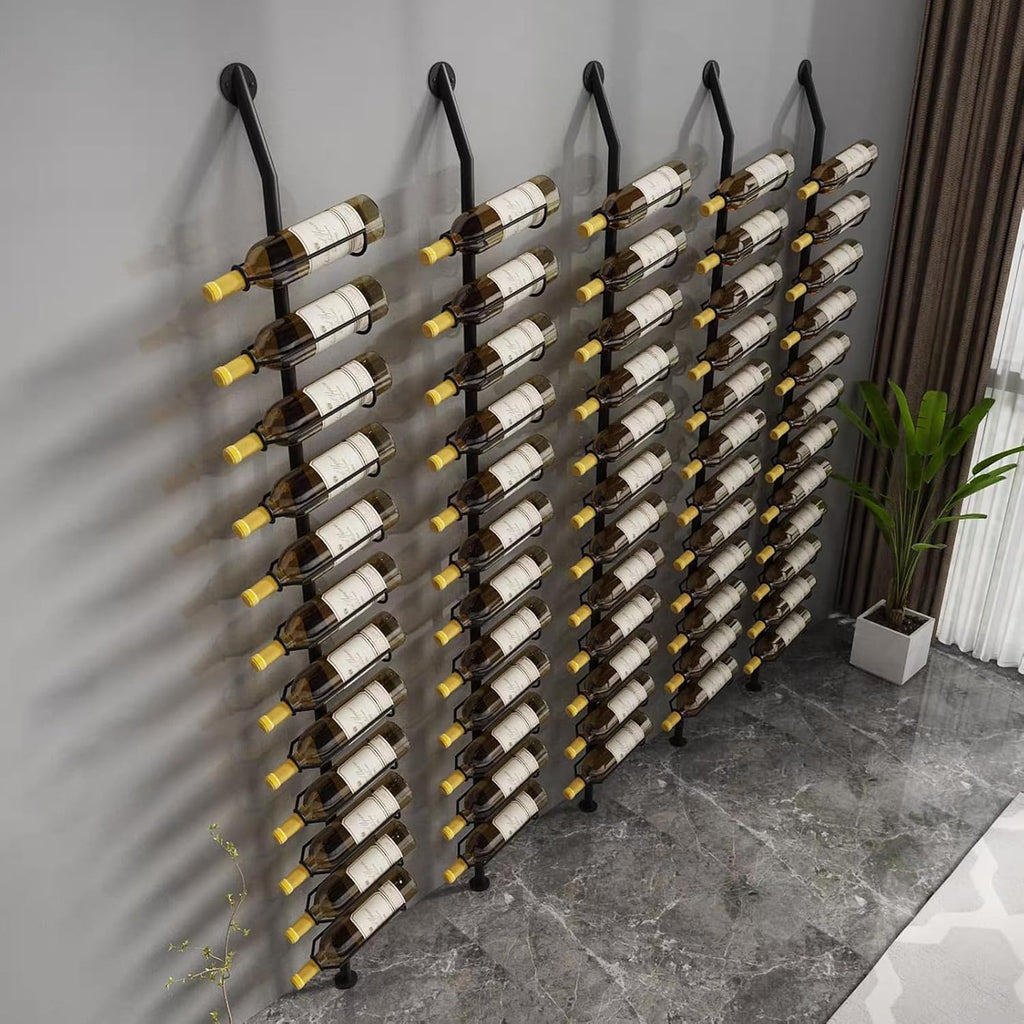 Wall Metal Wine Bottle Storage Rack
