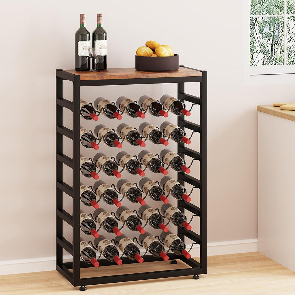6-Tier Freestanding Wine Storage Rack