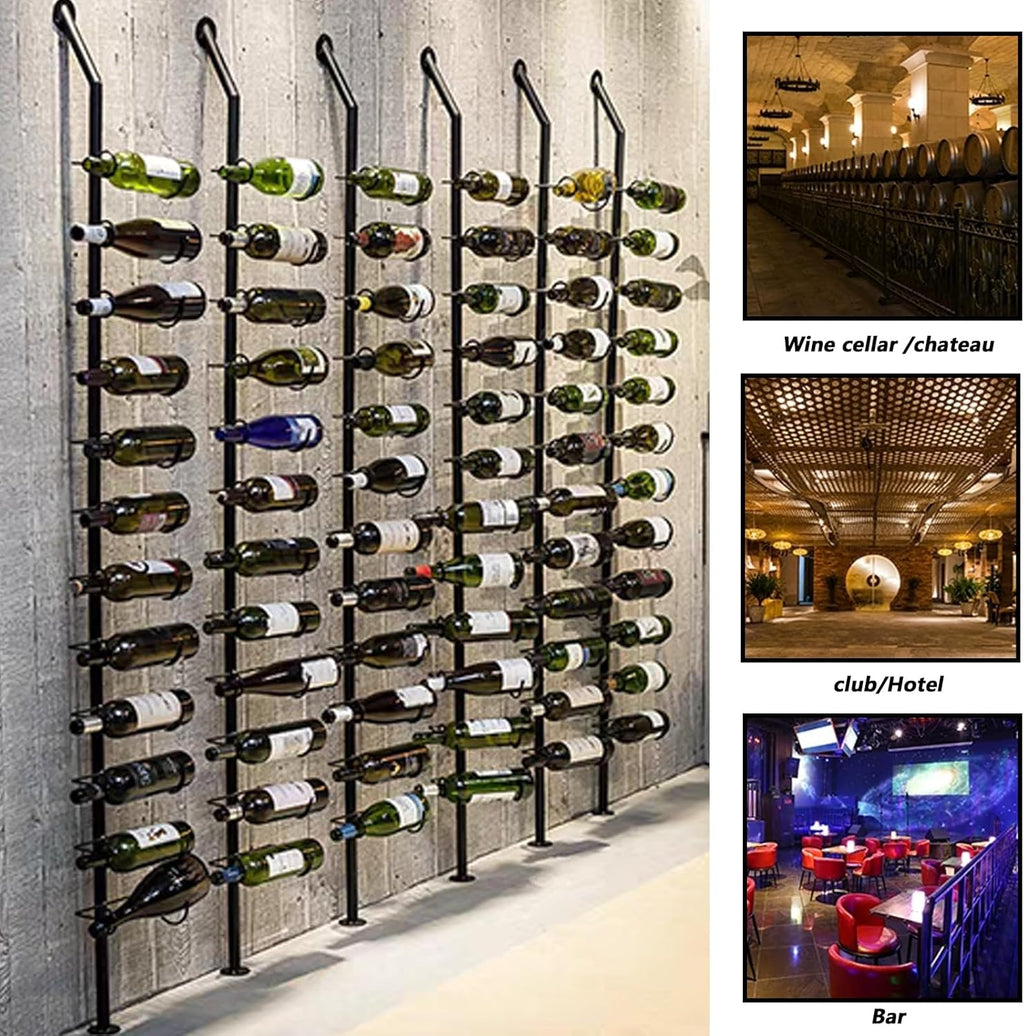 Wall Metal Wine Bottle Storage Rack