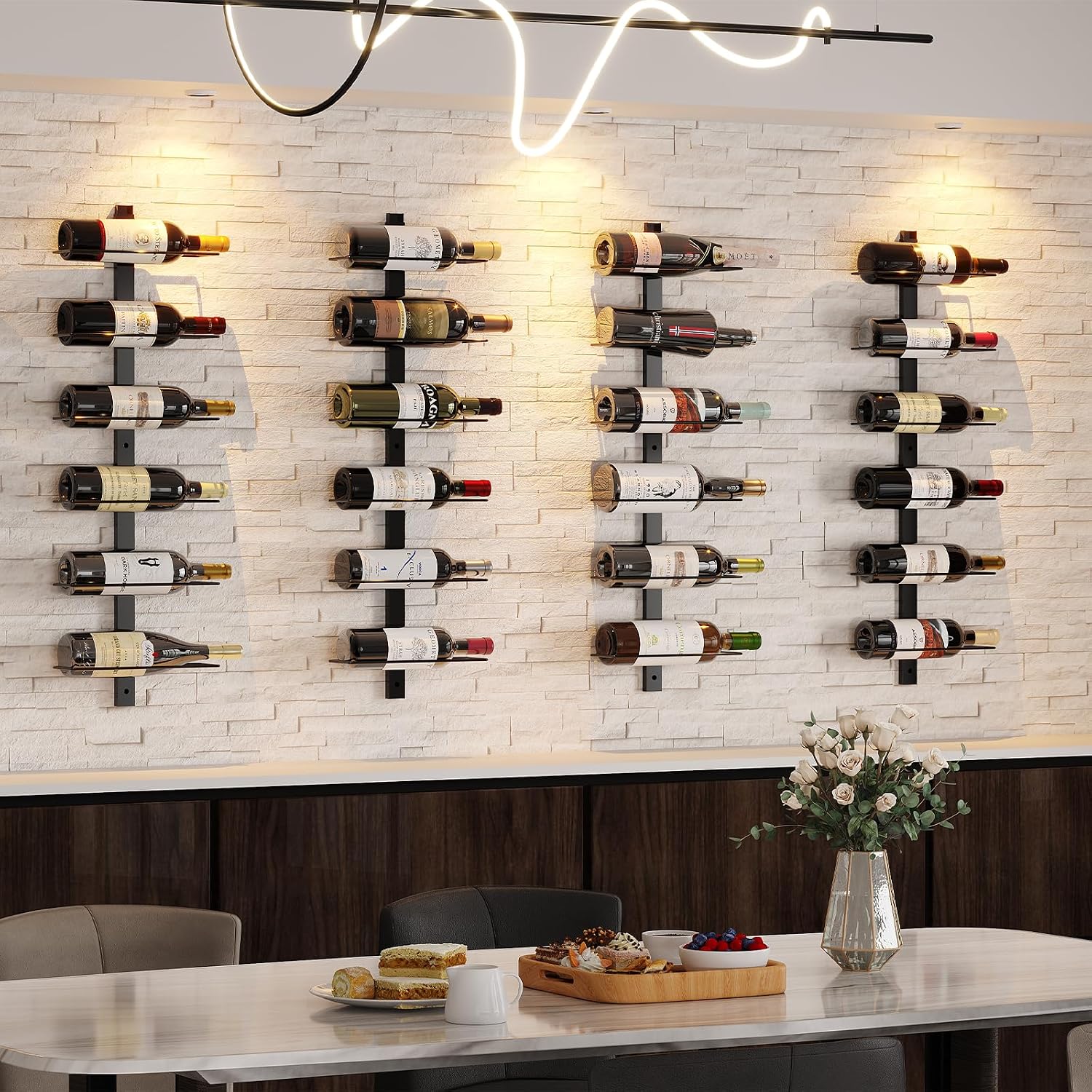 Modular Metal Wall Wine Storage Rack