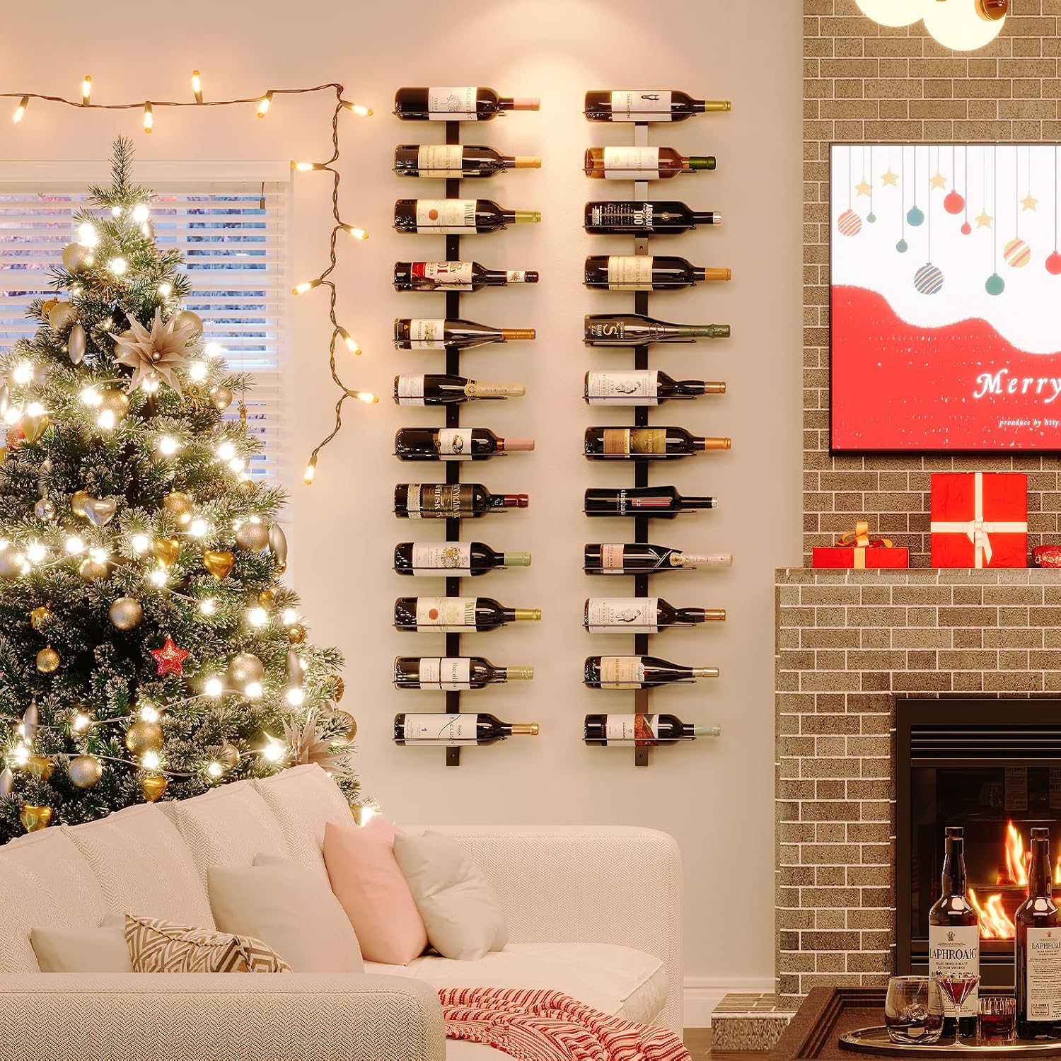 Modular Metal Wall Wine Storage Rack