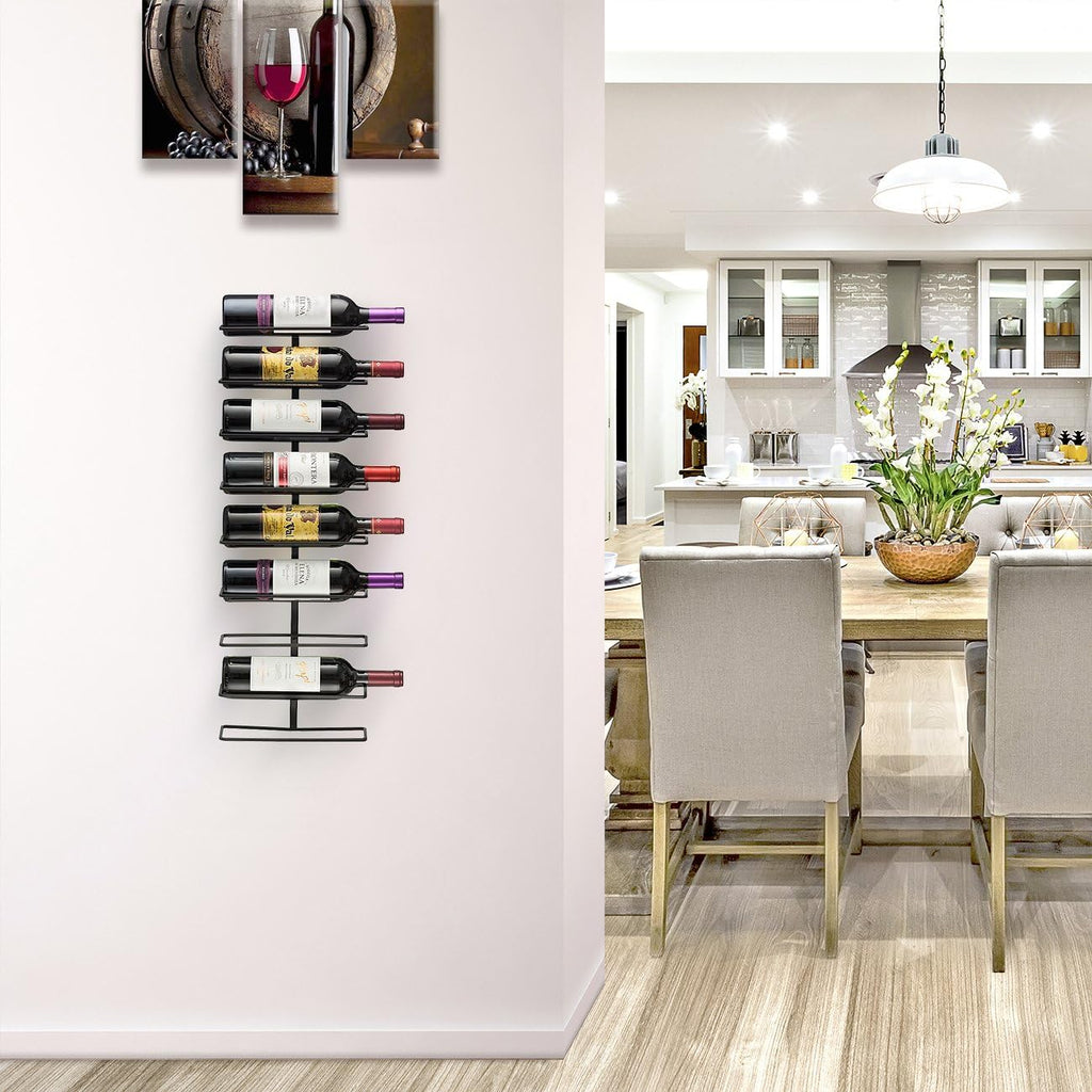 Metal Wall Wine Bottle Holder Rack