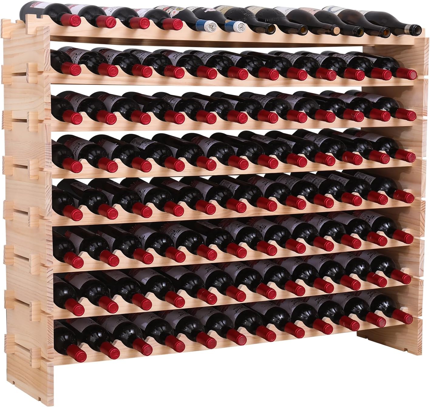 Stackable Modular Wooden Wine Storage Rack