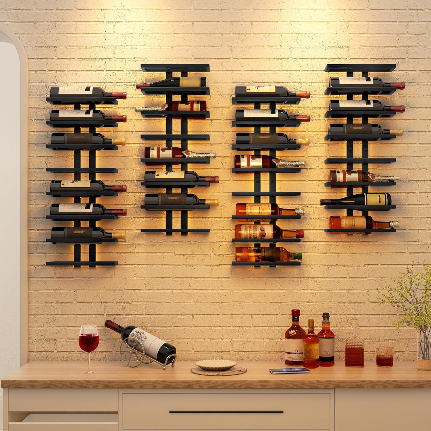 Wall Wine Bottle Display Storage Rack