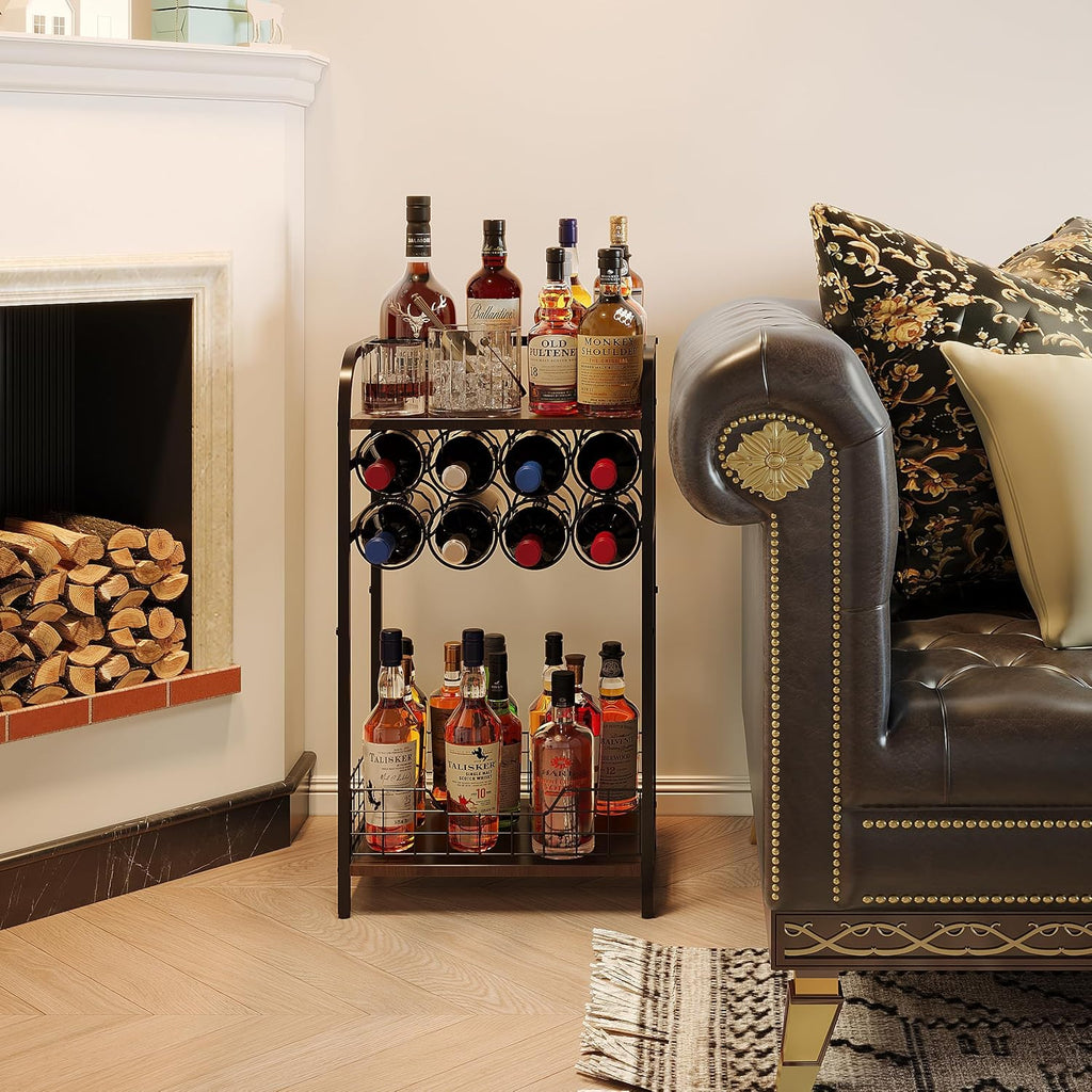 3-Tier Corner Liquor Wine Storage Cabinet