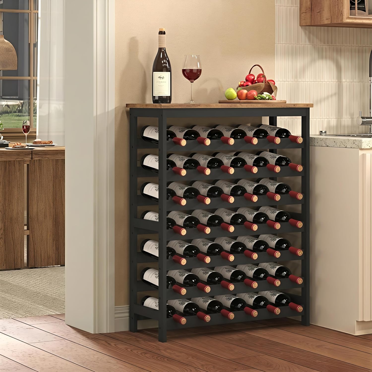 Freestanding Large Capacity Wine Storage Rack